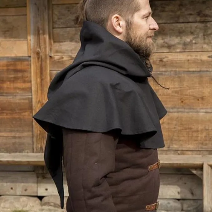 Epic Armoury Medieval Chaperon Walt, Schwarz 2 Epic Armoury Medieval Chaperon Walt, Schwarz – Bild 2