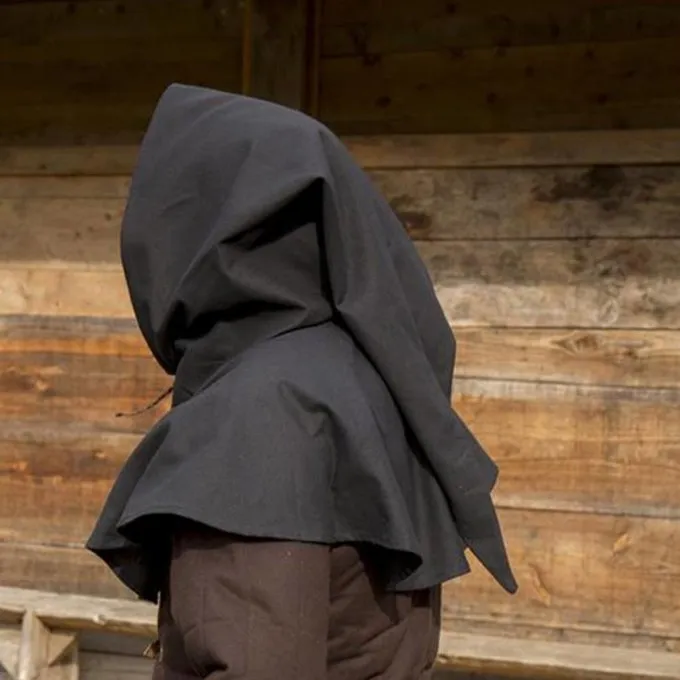 Epic Armoury Medieval Chaperon Walt, Schwarz 5 Epic Armoury Medieval Chaperon Walt, Schwarz – Bild 5