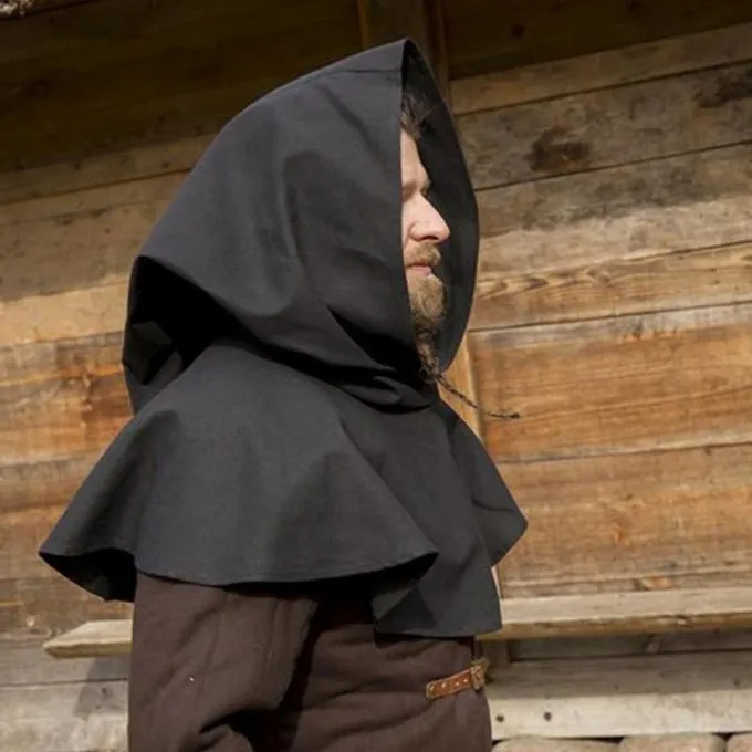 Epic Armoury Medieval Chaperon Walt, Schwarz 6 Epic Armoury Medieval Chaperon Walt, Schwarz – Bild 6