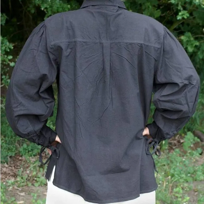 Medieval Shirt Rawlin, Schwarz 2 Medieval Shirt Rawlin, Schwarz – Bild 2