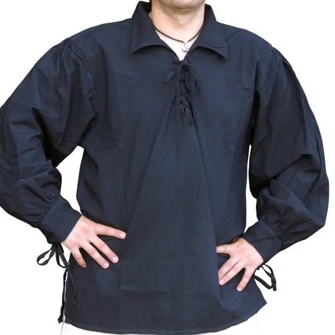 Medieval Shirt Rawlin, Schwarz 1 Medieval Shirt Rawlin, Schwarz