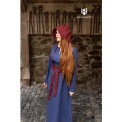 Burgschneider Mittelalter Haube Emma, Bordeaux