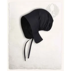 Mytholon Mittelalter Haube Greta, Schwarz