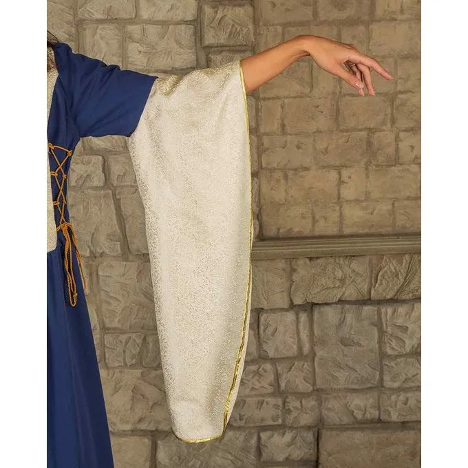 Mytholon Mittelalter Kleid Fiona, Blau/natur 3 Mytholon Mittelalter Kleid Fiona, Blau/natur – Bild 3