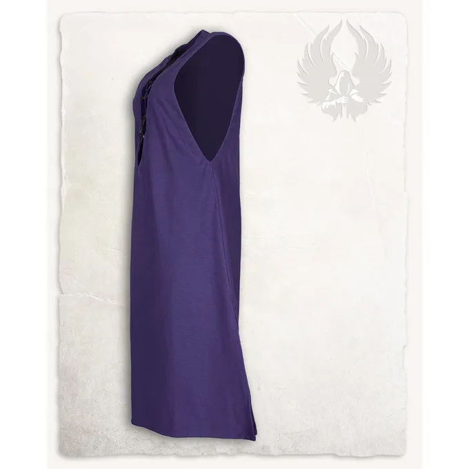 Mytholon Mittelalterliche ärmelloses Kleid Lenora, Lila 2 Mytholon Mittelalterliche ärmelloses Kleid Lenora, Lila – Bild 2