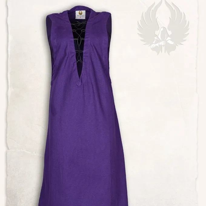 Mytholon Mittelalterliche ärmelloses Kleid Lenora, Lila 5 Mytholon Mittelalterliche ärmelloses Kleid Lenora, Lila – Bild 5