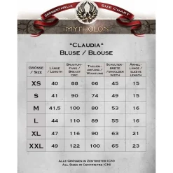 Mytholon Mittelalterliche Bluse Claudia, Schwarz -Angebote Wikinger Kleidung Store mittelalterliche bluse claudia schwarz 2
