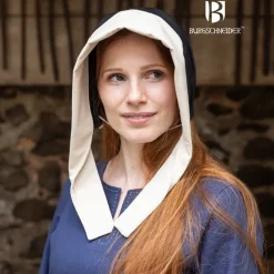 Burgschneider Mittelalterliche Kappe Dagmar, Schwarz-Creme 5 Burgschneider Mittelalterliche Kappe Dagmar, Schwarz-Creme -Angebote Wikinger Kleidung Store mittelalterliche kappe dagmar schwarz creme 2