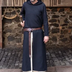 Burgschneider Mittelalterliche Kapuze Tunika Renaud, Schwarz -Angebote Wikinger Kleidung Store mittelalterliche kapuze tunika renaud schwarz 3