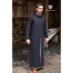Burgschneider Mittelalterliche Kapuze Tunika Renaud, Schwarz -Angebote Wikinger Kleidung Store mittelalterliche kapuze tunika renaud schwarz 5