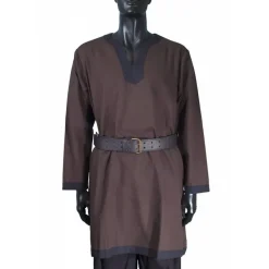 Epic Armoury Mittelalterliche Langärmelige Tunika Braun