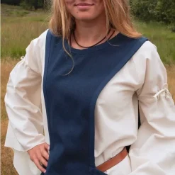 Mittelalterliche Surcotte Isabeau, Blau -Angebote Wikinger Kleidung Store mittelalterliche surcotte isabeau blau 2
