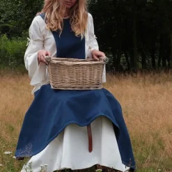 Mittelalterliche Surcotte Isabeau, Blau