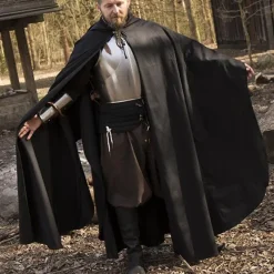 Epic Armoury Mittelalterlicher Mantel Terrowin, Schwarz -Angebote Wikinger Kleidung Store mittelalterlicher mantel terrowin schwarz 5