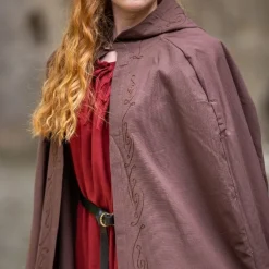 Leonardo Carbone Mittelalterlicher Umhang Erna, Brown -Angebote Wikinger Kleidung Store mittelalterlicher umhang erna brown 4