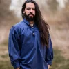 Leonardo Carbone Mittelalterliches Hemd, Blau