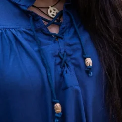 Leonardo Carbone Mittelalterliches Hemd, Blau -Angebote Wikinger Kleidung Store mittelalterliches hemd blau 5