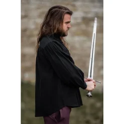 Leonardo Carbone Mittelalterliches Hemd Georg, Schwarz -Angebote Wikinger Kleidung Store mittelalterliches hemd georg schwarz 3