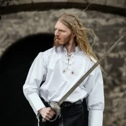 Leonardo Carbone Mittelalterliches Hemd Louis, Weiß