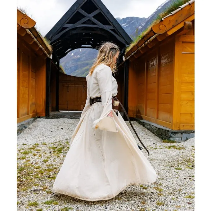 Leonardo Carbone Mittelalterliches Kleid Begina, Natürlich 4 Leonardo Carbone Mittelalterliches Kleid Begina, Natürlich – Bild 4