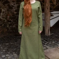 Burgschneider Mittelalterliches Kleid Freya (grün) -Angebote Wikinger Kleidung Store mittelalterliches kleid freya gruen 4