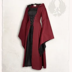 Mytholon Mittelalterliches Kleid Ophelia, Rot-schwarz