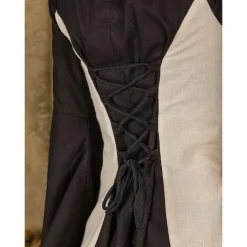 Mytholon Mittelalterliches Kleid Stella, Black-Creme -Angebote Wikinger Kleidung Store mittelalterliches kleid stella black creme 2