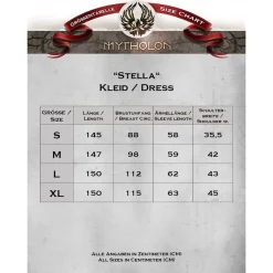Mytholon Mittelalterliches Kleid Stella, Black-Creme -Angebote Wikinger Kleidung Store mittelalterliches kleid stella black creme 3