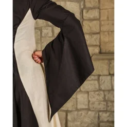 Mytholon Mittelalterliches Kleid Stella, Black-Creme -Angebote Wikinger Kleidung Store mittelalterliches kleid stella black creme 4