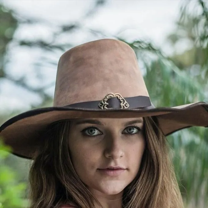 Rawblade Musketierhut Delacroix, Verwittert Braun 2 Rawblade Musketierhut Delacroix, Verwittert Braun – Bild 2