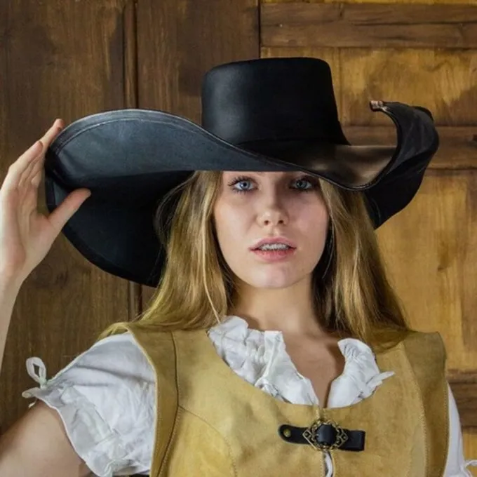 Rawblade Musketierhut Diego, Schwarz 3 Rawblade Musketierhut Diego, Schwarz – Bild 3