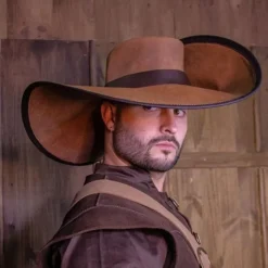 Rawblade Musketierhut Toledo, Verwittert Braun