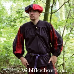 Leonardo Carbone Pavia Shirt, Schwarz-rot