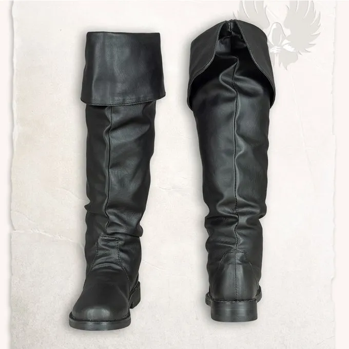 Mytholon Piraten-Stiefel Schwarz Prescott 2 Mytholon Piraten-Stiefel Schwarz Prescott – Bild 2