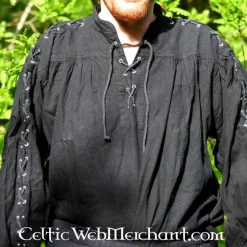 Leonardo Carbone Piratenhemd Mit Schnürung, Weiß -Angebote Wikinger Kleidung Store piratenhemd mit schnuerung weiss 2