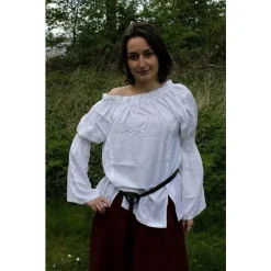 Leonardo Carbone Renaissance Bluse, Rot -Angebote Wikinger Kleidung Store renaissance bluse rot 3