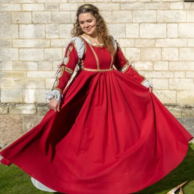 Epic Armoury Renaissance -Kleid Lucrezia, Rot 1 Epic Armoury Renaissance -Kleid Lucrezia, Rot