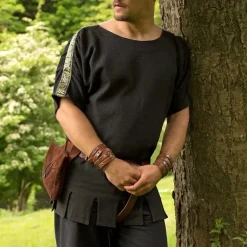 Angebote Wikinger Kleidung Store -Angebote Wikinger Kleidung Store roemische tunika mit boot ausschnitt schwarz 1