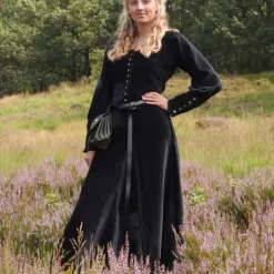 Samt Cotehardie Christina, Schwarz