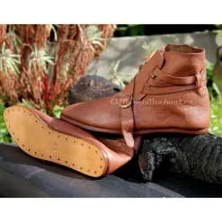 Marshal Historical Scandinavian Knöchelhohe Schuhe (1300-1400) -Angebote Wikinger Kleidung Store scandinavian knoechelhohe schuhe 1300 1400 3