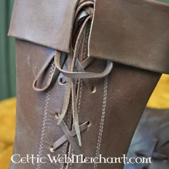 Ulfberth Seite Geschnürt Hohe Stiefel, Dunkelbraun -Angebote Wikinger Kleidung Store seite geschnuert hohe stiefel dunkelbraun 3