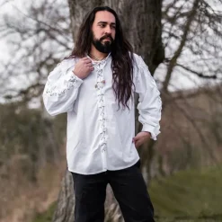 Leonardo Carbone Shirt Mit Schnüren -Angebote Wikinger Kleidung Store shirt mit schnueren 2