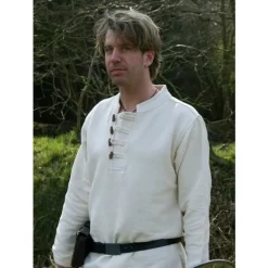 Leonardo Carbone Soldatenhemd, Schwarz -Angebote Wikinger Kleidung Store soldatenhemd schwarz 2