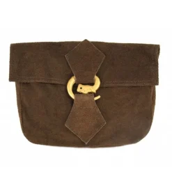 Leonardo Carbone Tasche Mit Wolf Schnalle, Braun