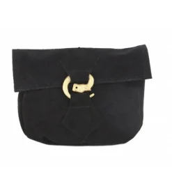 Leonardo Carbone Tasche Mit Wolf Schnalle, Schwarz