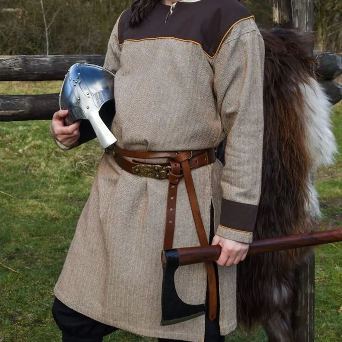 Thorsberg Tunika Fischgrät-Muster, Braun 5 Thorsberg Tunika Fischgrät-Muster, Braun – Bild 5