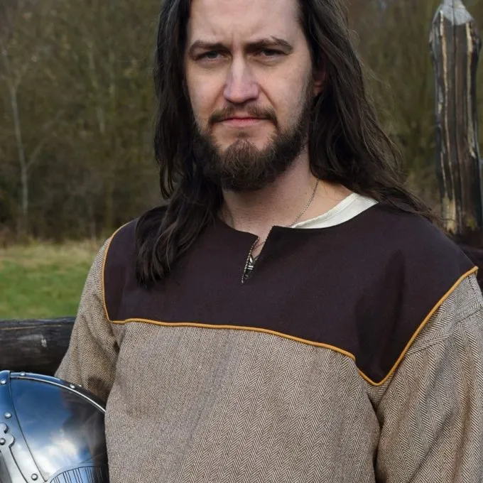 Thorsberg Tunika Fischgrät-Muster, Braun 6 Thorsberg Tunika Fischgrät-Muster, Braun – Bild 6