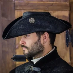 Rawblade Tricorn Drei Doublonen, Deluxe, Schwarz