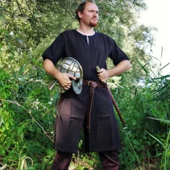 Leonardo Carbone Tunika Edgar, Braun / Schwarz -Angebote Wikinger Kleidung Store tunika edgar braun schwarz 2