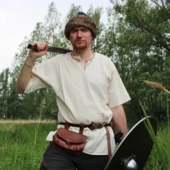 Leonardo Carbone Tunika Uhtred, Sahne -Angebote Wikinger Kleidung Store tunika uhtred sahne 2